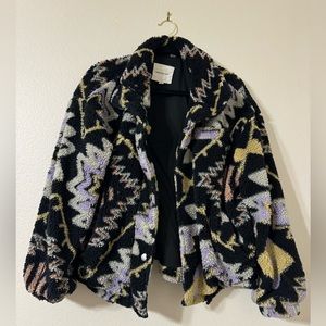 Thread and supply pattern Sherpa jacket